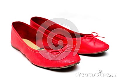 Women flat shoes isolated Stock Photo