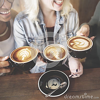 Women Friends Enjoyment Coffee Times Concept Stock Photo