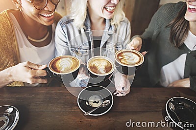 Women Friends Enjoyment Coffee Times Concept Stock Photo