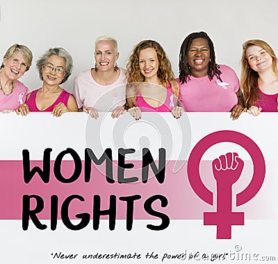 Women Girl Power Feminism Equal Opportunity Concept Stock Photo