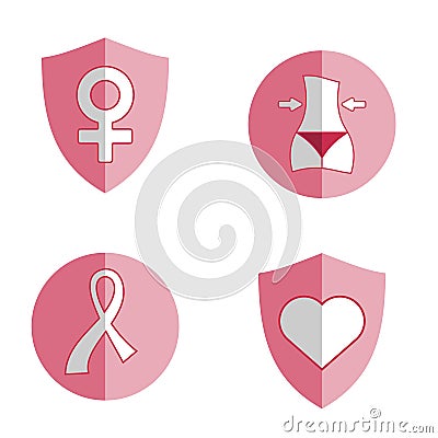 Women Health icon Vector Illustration