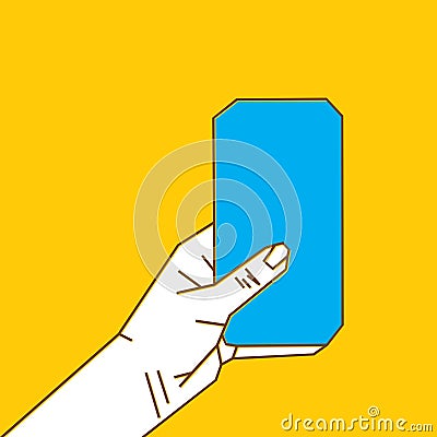 Women holding mobile design Vector Illustration