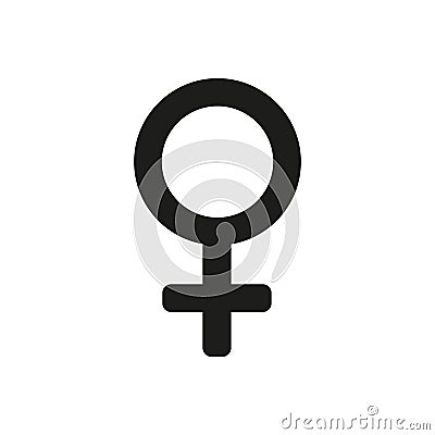 The women icon. Female symbol. Flat Vector Illustration