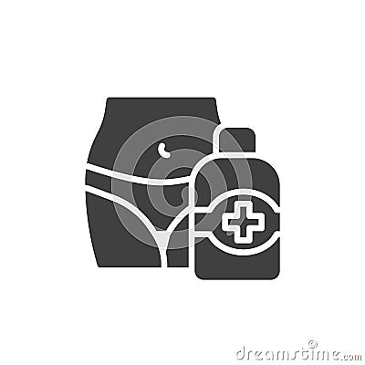 Women intimate hygiene product vector icon Vector Illustration