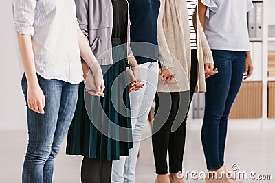 Women with issues supporting together Stock Photo