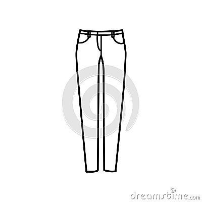 Women jeans icon vector illustration isolated Vector Illustration