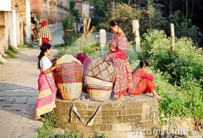 Women of Kathmandu, Nepal Editorial Stock Photo