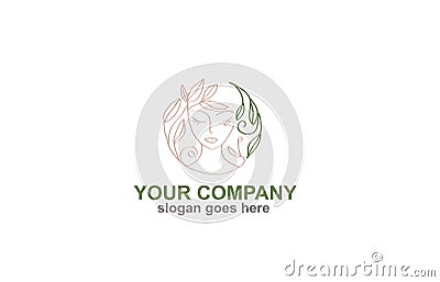 Women Logo Abstract Beauty Spa Salon Vector Illustration