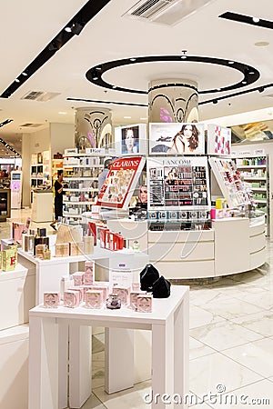 Women Luxury Cosmetics On Store Stand Editorial Stock Photo
