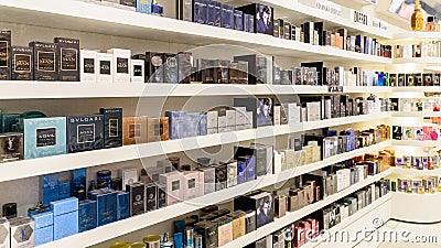 Women Luxury Perfume On Store Stand Editorial Stock Photo