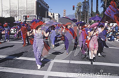 Women marching in the Doo Dah Parade, Pasadena, California Editorial Stock Photo