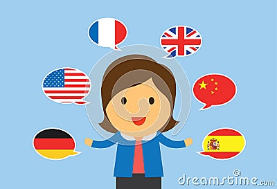 Women Multilingual Vector Illustration