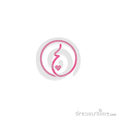 women pregnant logo vector icon Vector Illustration