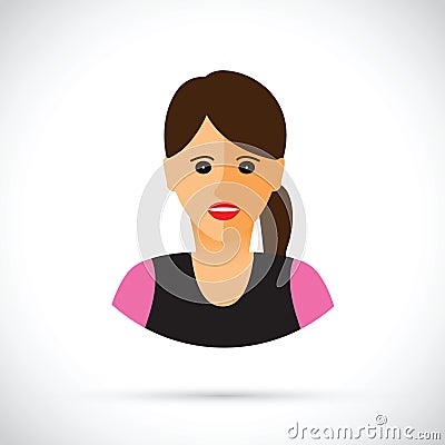 Women profile view Vector Illustration