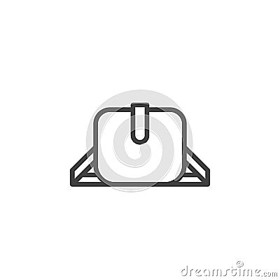 Women purse line icon Vector Illustration