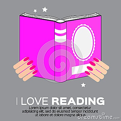 Women reading book Vector Illustration