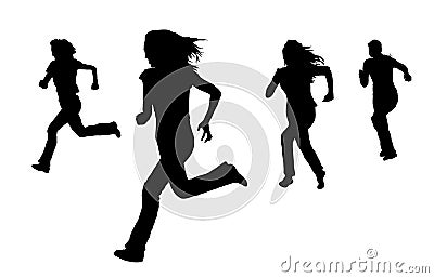 Women Running Stock Photo