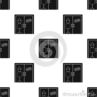 Women`s clothing store. E-commerce single icon in black style vector symbol stock illustration web. Vector Illustration