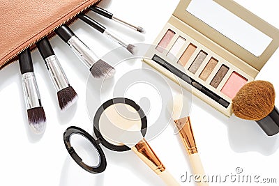 Women`s cosmetics and make-up set Stock Photo