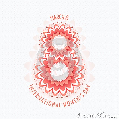 Women`s Day Background. Women`s Day Greetings. Vector Illustration