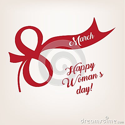 Women s day greeting card march Vector Illustration