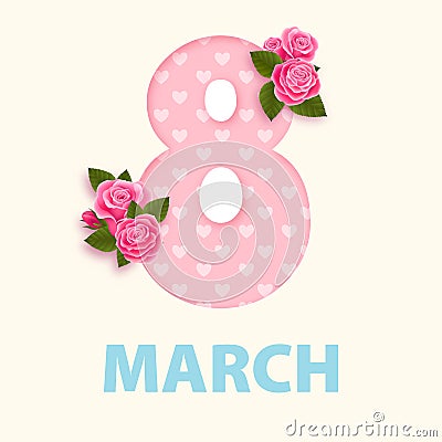 Women`s day 8 march design eps 10 Stock Photo