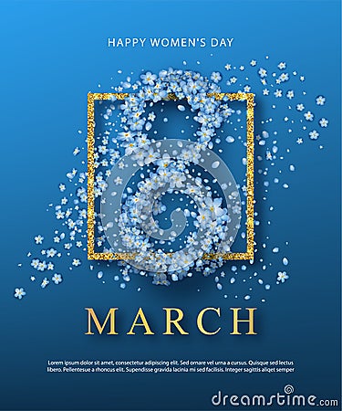 Women`s Day Poster Template Vector Illustration