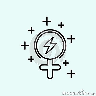 women's day, venus, female, power,sign icon. Element of Feminism for mobile concept and web apps icon. Outline, thin line icon fo Stock Photo