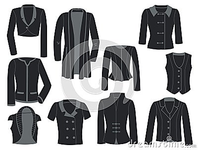 Women's jackets Vector Illustration