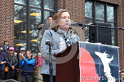 Women`s March Ann Arbor 2017 Editorial Stock Photo