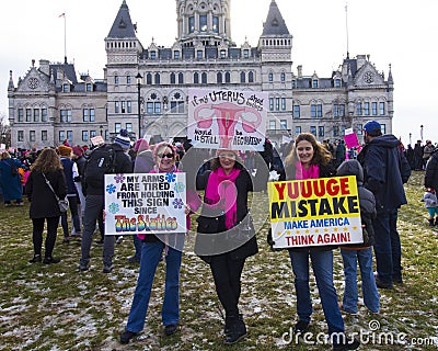 Hartford Women`s March 2018 Editorial Stock Photo