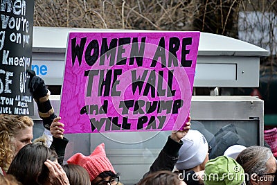 Women`s march. Editorial Stock Photo