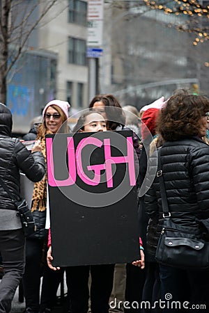 Women`s march. Editorial Stock Photo