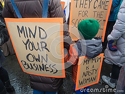 Women`s March, Saint Paul, Minnesota, USA Editorial Stock Photo