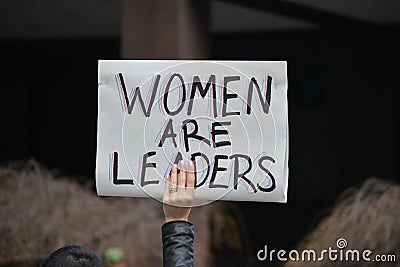 Women`s march. Editorial Stock Photo