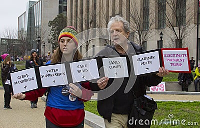 Women`s March on Washington Editorial Stock Photo