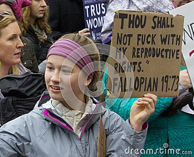 Women`s March on Washington Editorial Stock Photo