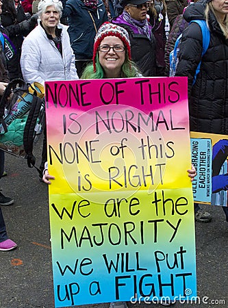 Women`s March on Washington Editorial Stock Photo