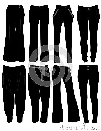 Women's pants Vector Illustration