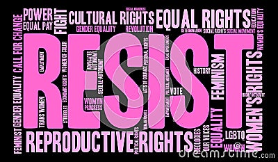 Resist Word Cloud Vector Illustration