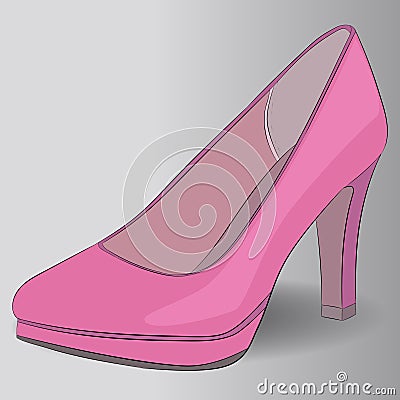 Women`s shoe Vector Illustration