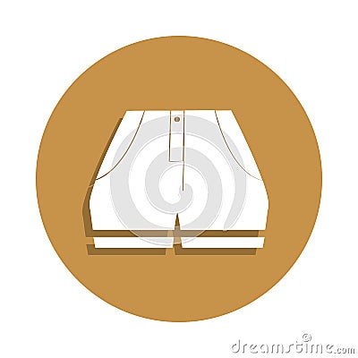 Women's shorts icon in badge style. One of clothes collection icon can be used for UI, UX Stock Photo