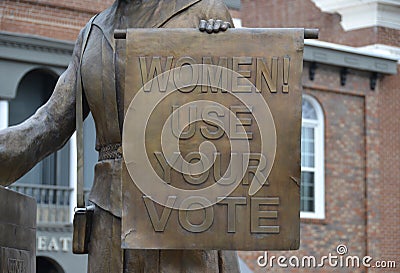 Women`s Suffrage Statue Editorial Stock Photo