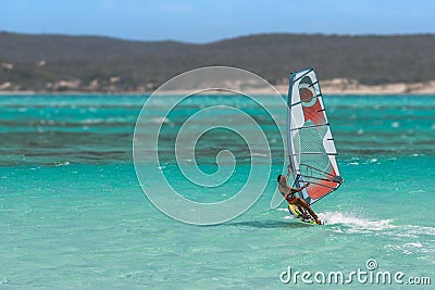 Women& x27;s windsurfer Stock Photo