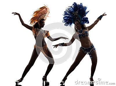 Women samba dancer silhouette Stock Photo