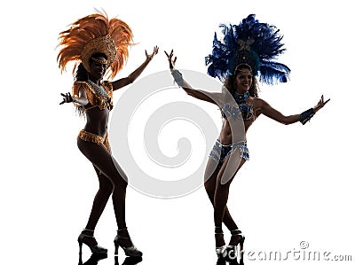 Women samba dancer silhouette Stock Photo