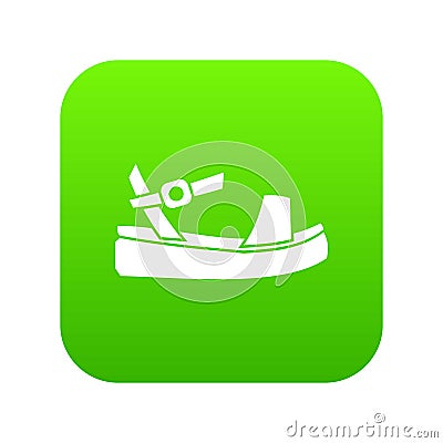 Women sandale icon digital green Vector Illustration