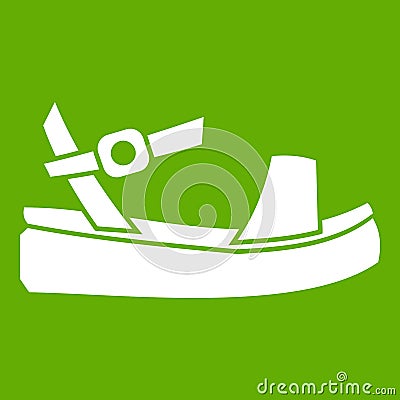 Women sandale icon green Vector Illustration