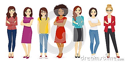 Women set Vector Illustration