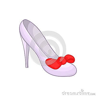 Women shoe icon, cartoon style Vector Illustration